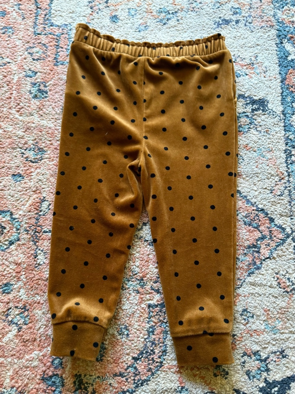 GAP Brown Velvet Polka Dot Joggers